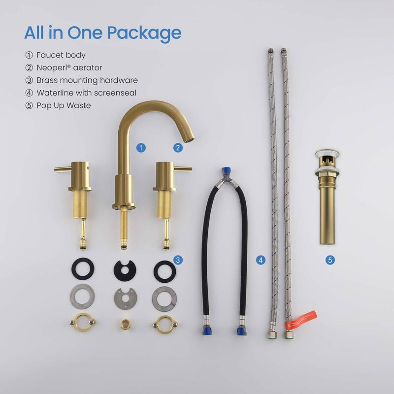 Circular 8-inch Widespread Basin Faucet
