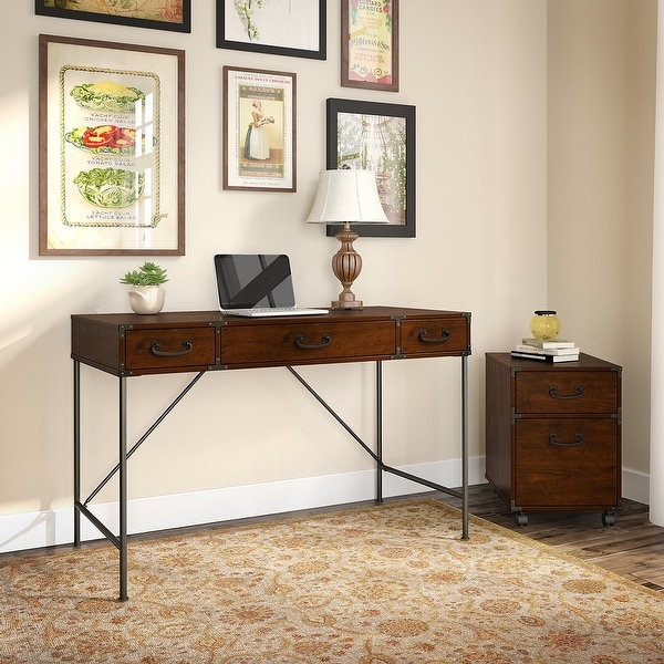 Ironworks Industrial Writing Desk with Cabinet from kathy ireland Home. Opens flyout.
