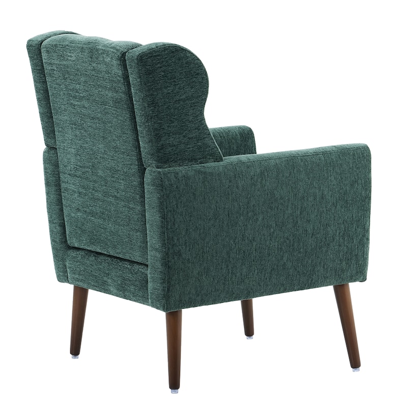 Linen Fabric Lounge Wingback Chairs Modern Accent Chair