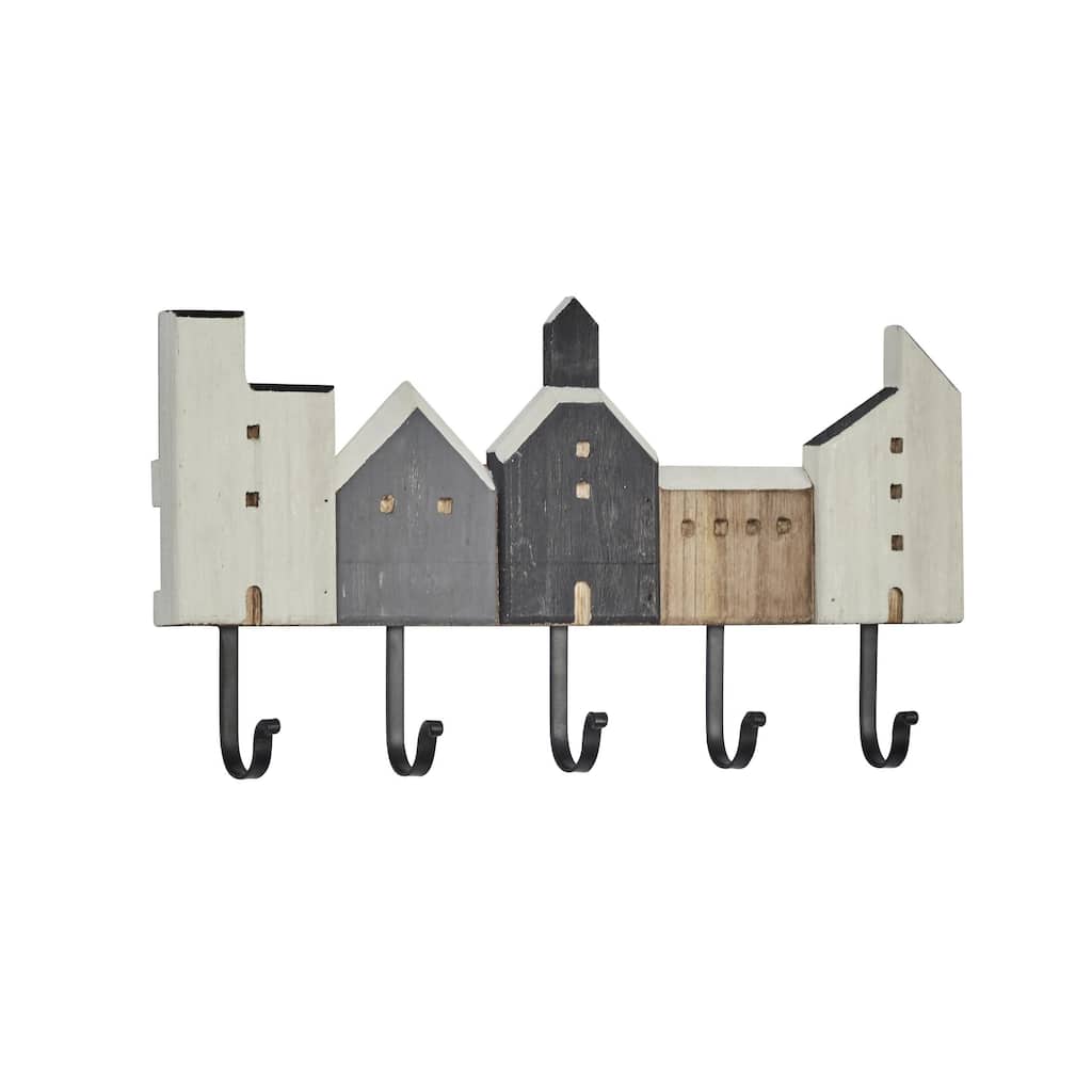 Wooden Home Wall Hook - Multi Colored - Roche River Decor