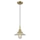 Option Antique Brass / Clear Halophane Shade