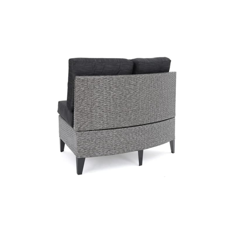 Outdoor Wicker Curved Sectional Sofa Set with Waterproof Cushions