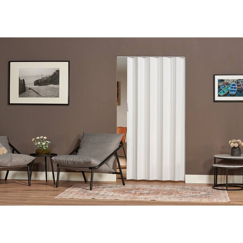 Spectrum Dunes White PVC 48-inch Folding Door