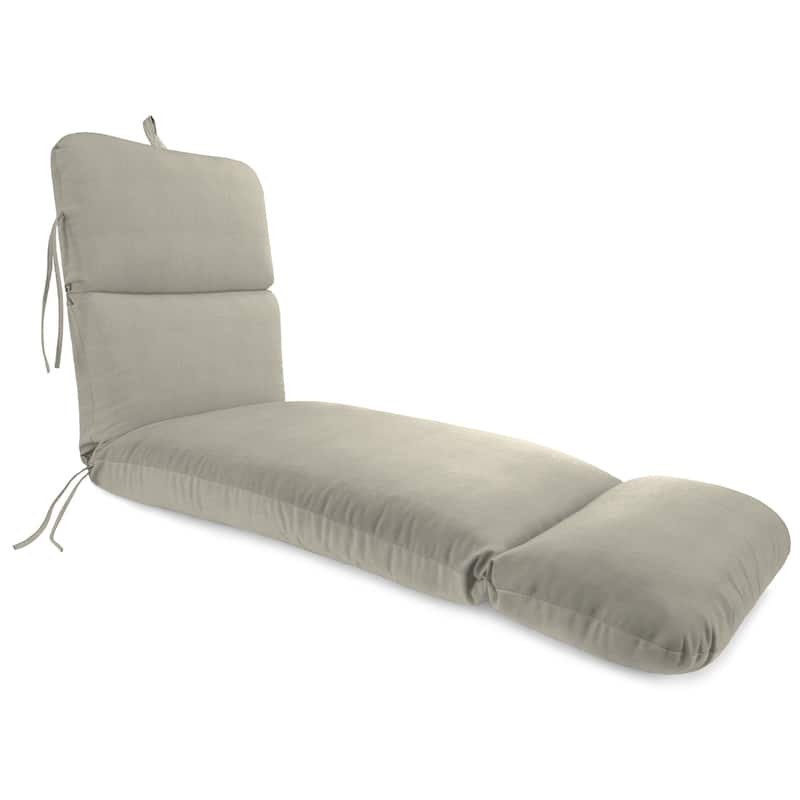Sunbrella 74" x 22" Outdoor Chaise Lounge Cushion with Ties and Loop - 74'' L x 22'' W x 5'' H - Spectrum Dove