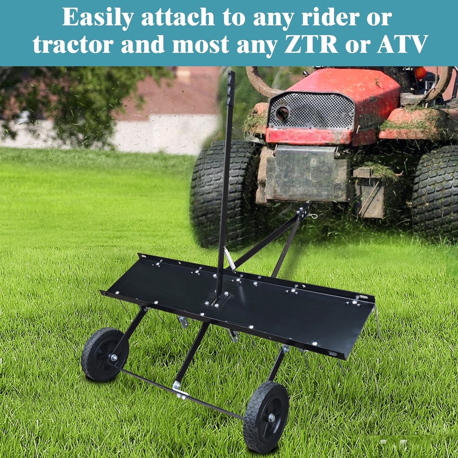 Lawn Dethatcher Pull Behind Dethatcher for Lawn Care Pull UP Thatch Moss Steel Tow Behind Dethatcher for Tractor Bed Bath Beyond 40776797