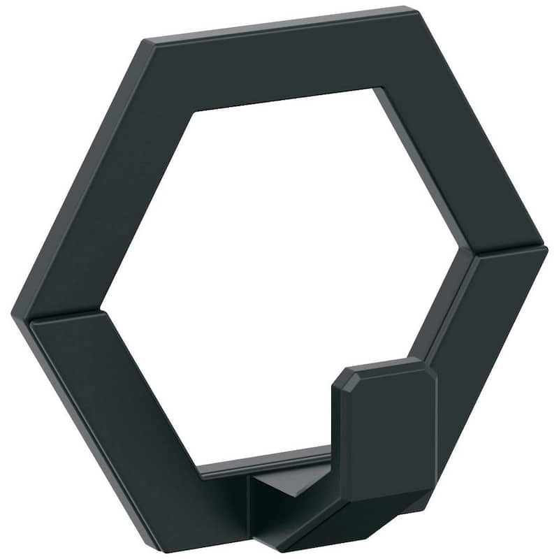 Amerock HBX37015 Prismo Single Robe Hook - Matte Black