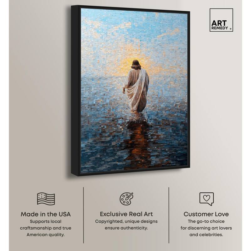 Water Walker Mosaic I Canvas by Art Remedy