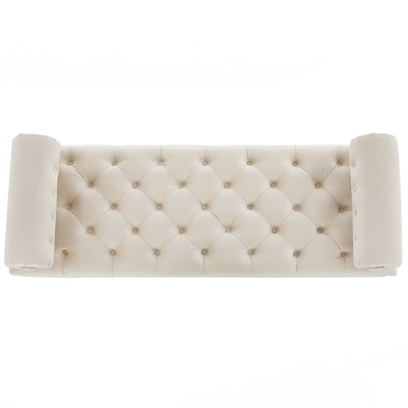 Comfy Upholstered Footstool,Ottoman for Bedroom,Living Room, Entryway