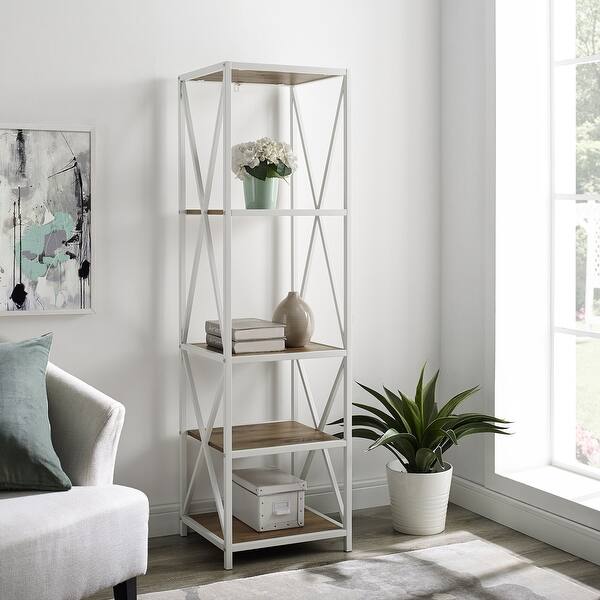Shop Carbon Loft Hattie X Frame Tower Bookshelf On Sale