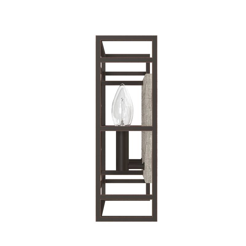 Hunter Langwood 2-Light Wall Sconce - Modern Farmhouse, Shabby Chic - Damp Rated - Bathroom, Laundry