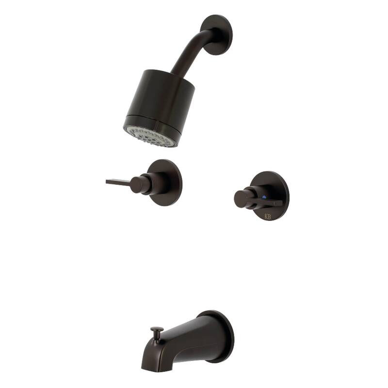 Kingston Brass NuvoFusion Tub and Shower Trim Package with 1.8 GPM - Oil Rubbed Bronze