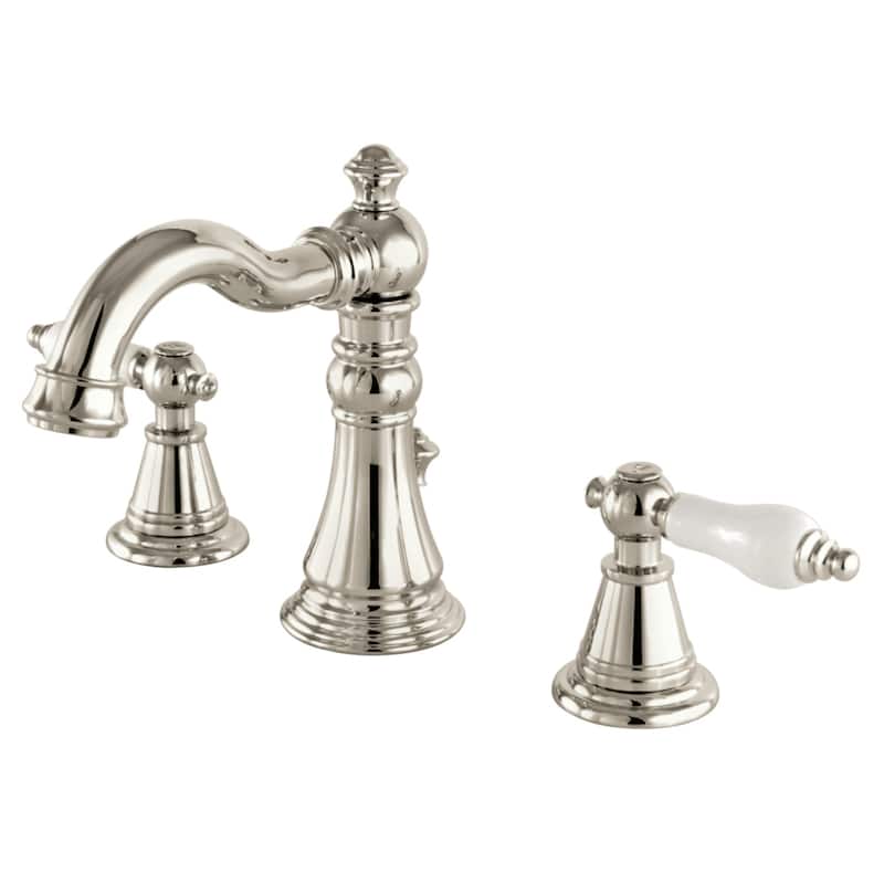 English Classic Widespread Bathroom Faucet - Polished Nickel