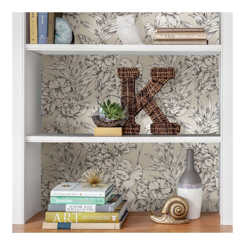 NuWallpaper Grey Cayman Peel & Stick Wallpaper - 216in x 20.5in x 0.025in