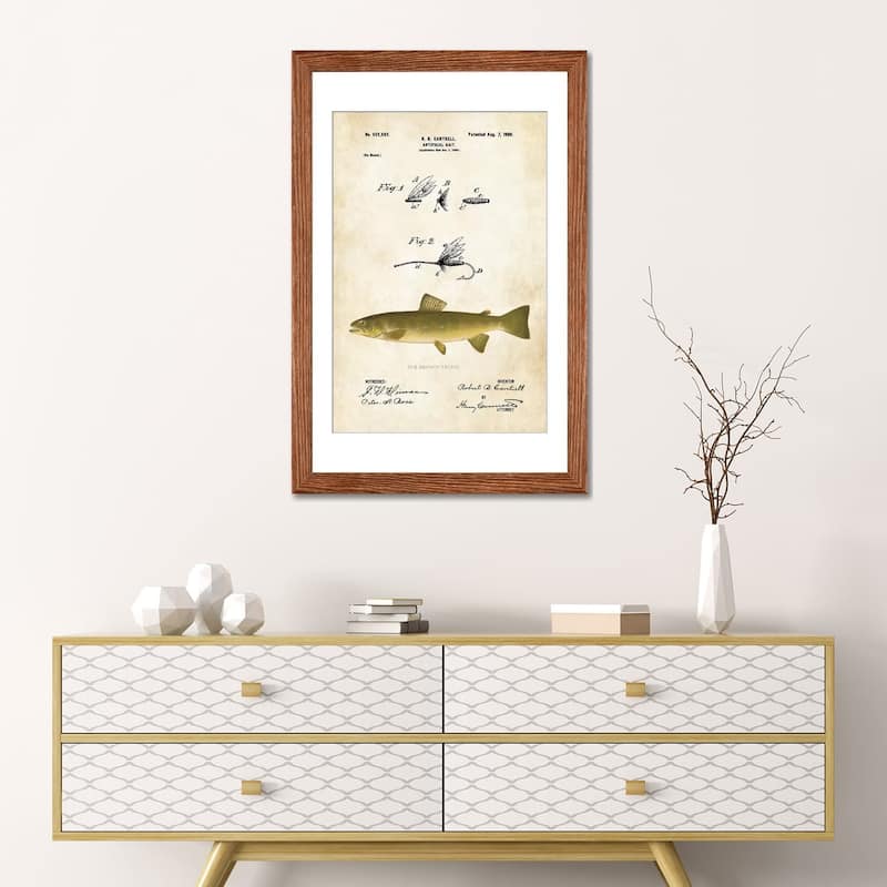 iCanvas "Brown Trout Fishing Lure" by Patent77
