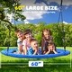 preview thumbnail 6 of 6, 60" Large Saucer Tree Swing for Kids Adults 900D Oxford Waterproof with 2pcs Hanging Straps - 60 inch