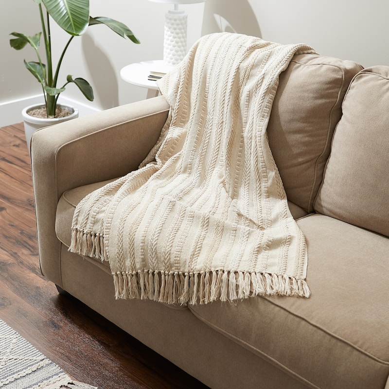 DII Braided Stripe Decorative Throw