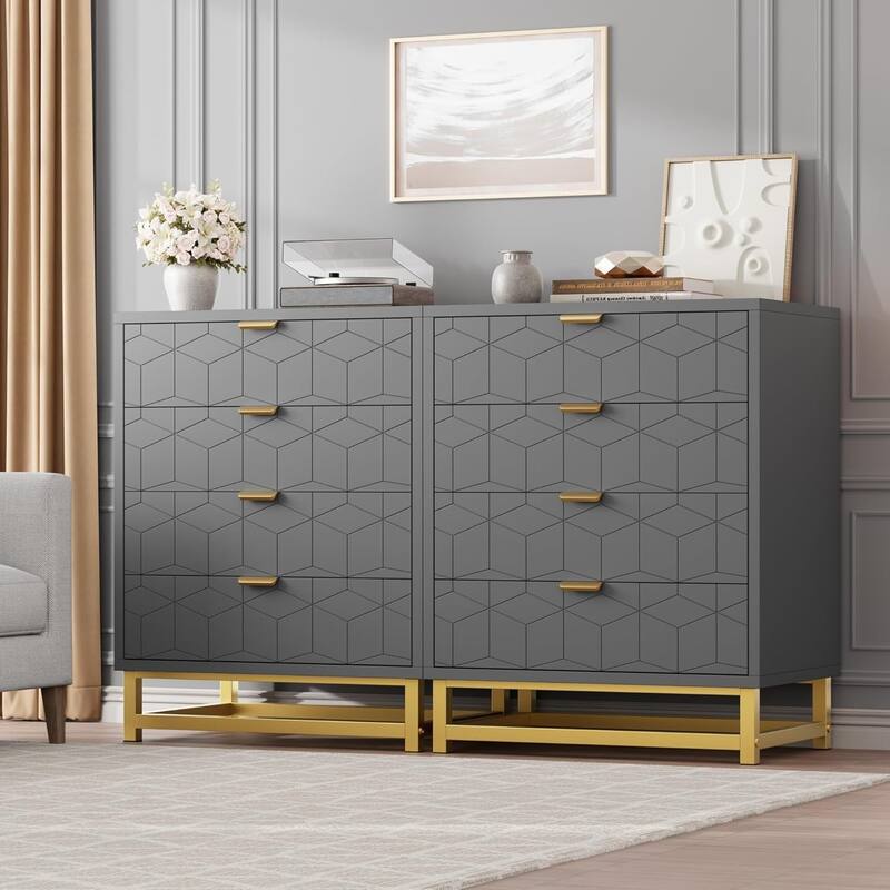 Drawer Dresser, Small Dresser＆Chest of Drawers, Modern Nightstand for Bedroom, End Table with Drawer