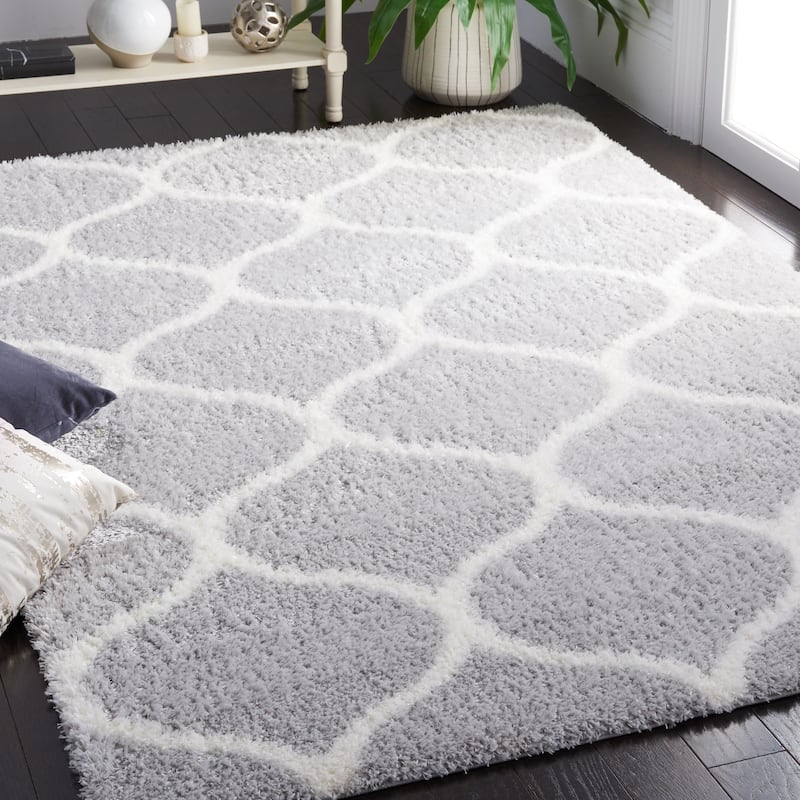 SAFAVIEH, Tahoe Shag Lisl Trellis 1.2-inch Thick Rug - 9' x 12'