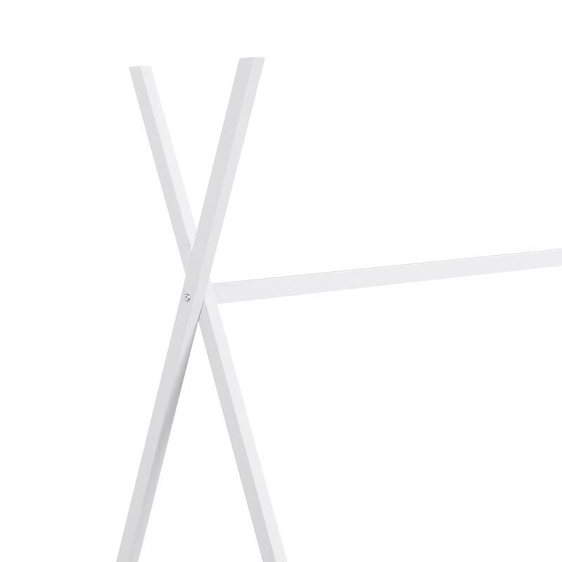 Metal Twin Size House Platform Bed with Safety Features and Versatile Design