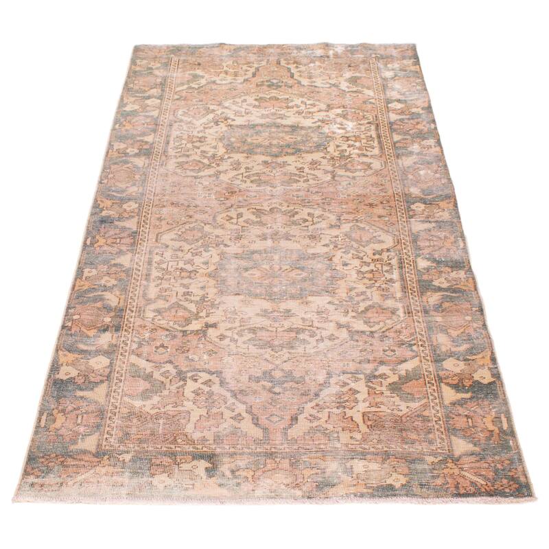 ECARPETGALLERY Hand-knotted Antalya Vintage Copper Wool Rug - 4'9 x 10'0