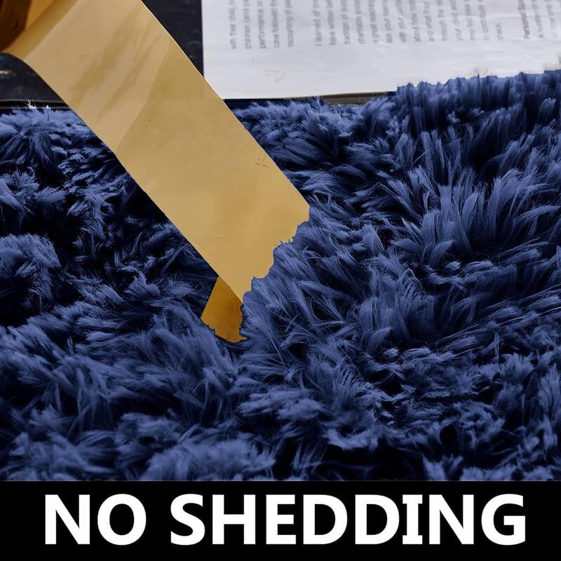 Living Room Bedroom Super Soft Pile Area Rug, Modern Shaggy Rugs, Non-Slip Pile Rugs for Kids