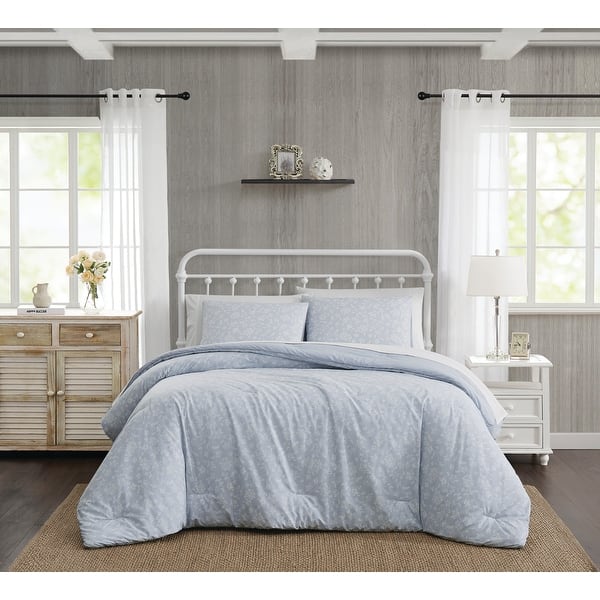 The Farmhouse by Rachel Ashwell Majesty Comforter Set - Blue/White - King