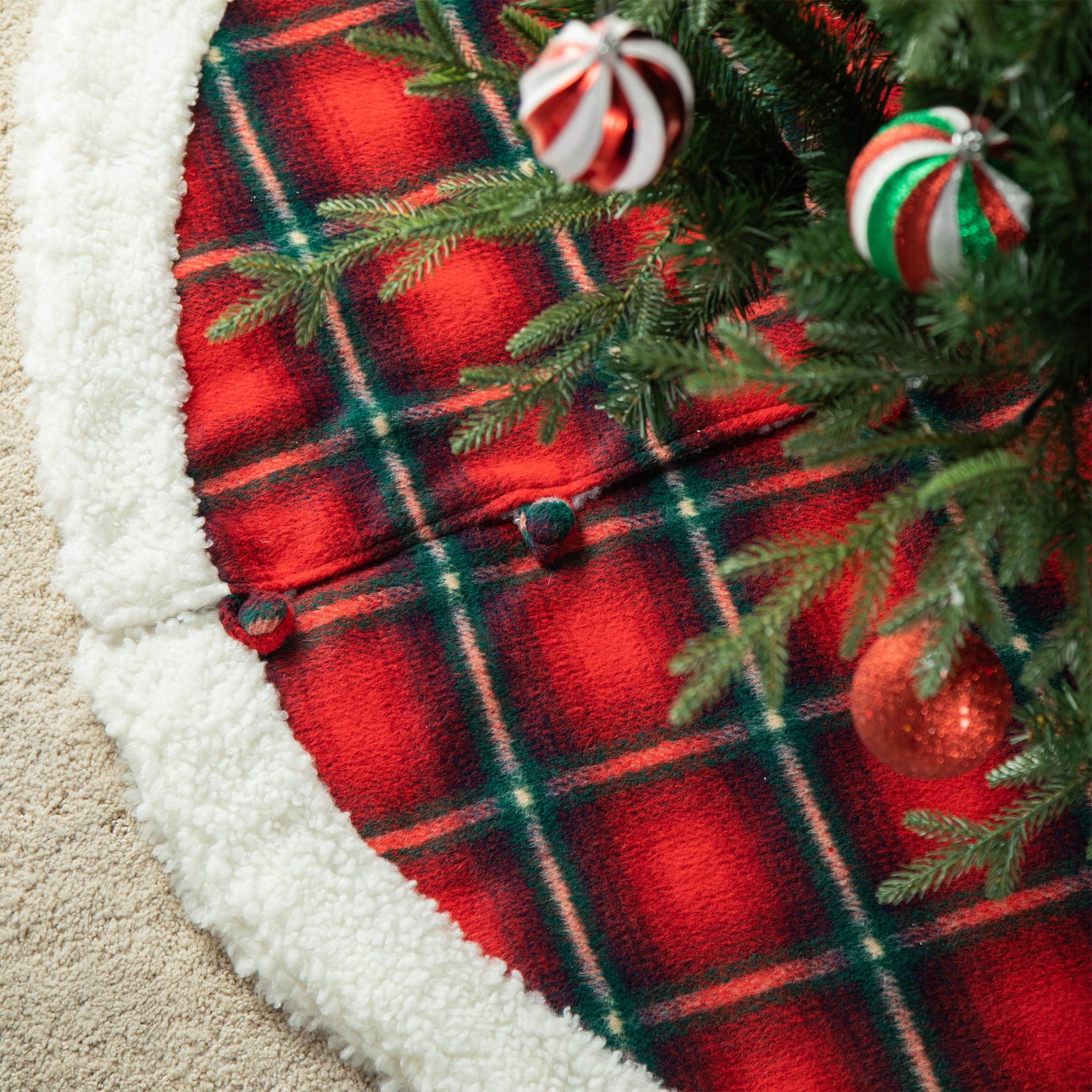 Plaid flannel tree skirt cheap