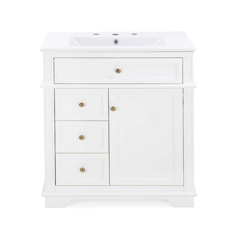 Christopher Knight Home - Beauchamp Freestanding 30-Inch Bathroom Vanity with Sink and Ample Storage