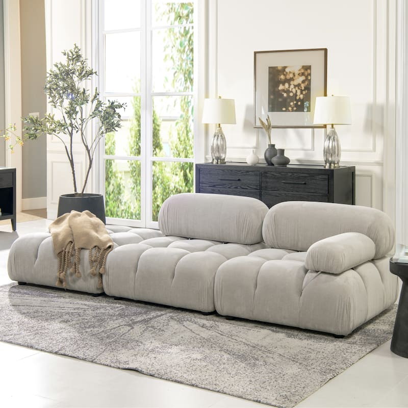 Marcel 109.5" Bubble Modular Modern Chaise Sofa