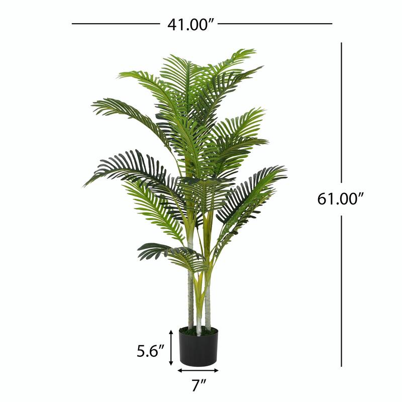 61" Artificial Palm Trees with Pots, Set of 2