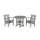 preview thumbnail 9 of 16, POLYWOOD Canyon 3-Piece Farmhouse Dining Set Slate Grey