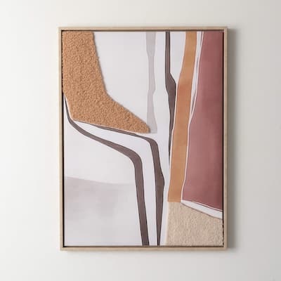 Sullivans 23.5" Fiber Abstract Textural Wall Decor, Multicolor