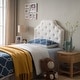 preview thumbnail 1 of 19, Silas Studded Fabric Twin-size Headboard by Christopher Knight Home