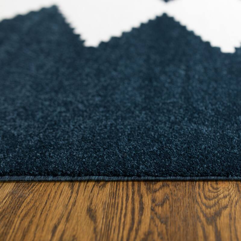 Nisha Geometric Modern Stripe Area Rug