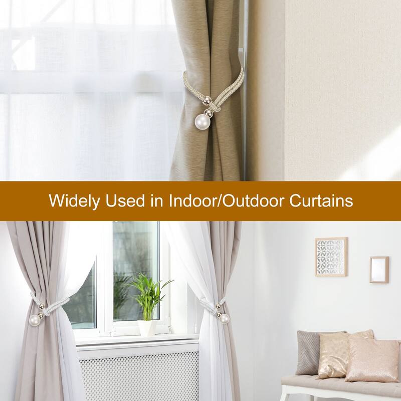 Curtain Tieback, 2 Pack Polyester Hand Woven Decorative Curtain Rope