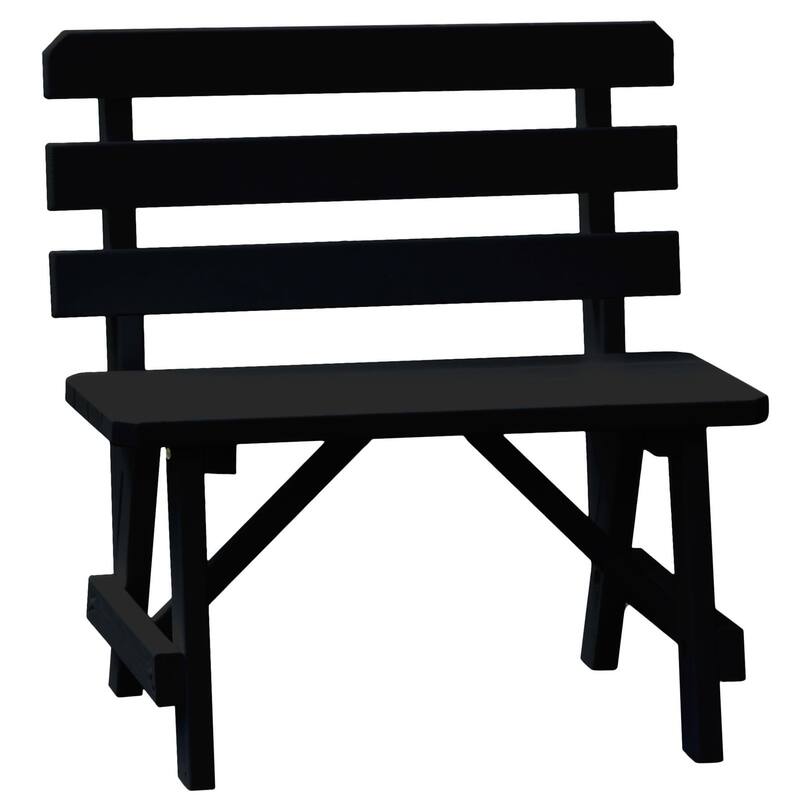 Pine 4' Traditional Backed Bench