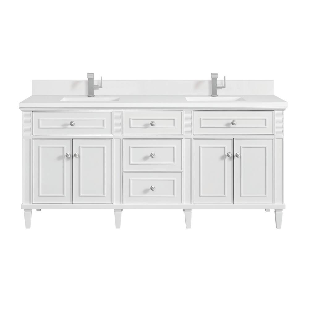 James Martin Vanities 424-V72-1WZ Lorelai 72" Double Basin Wood Vanity
