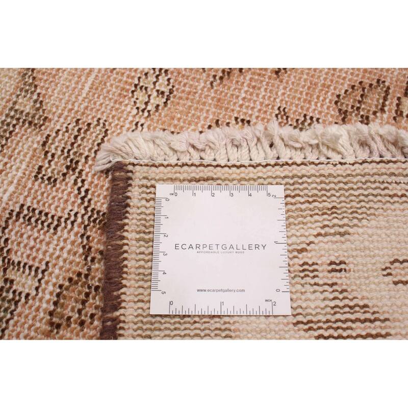 ECARPETGALLERY Hand-knotted Antalya Vintage Copper Wool Rug - 4'11 x 10'0