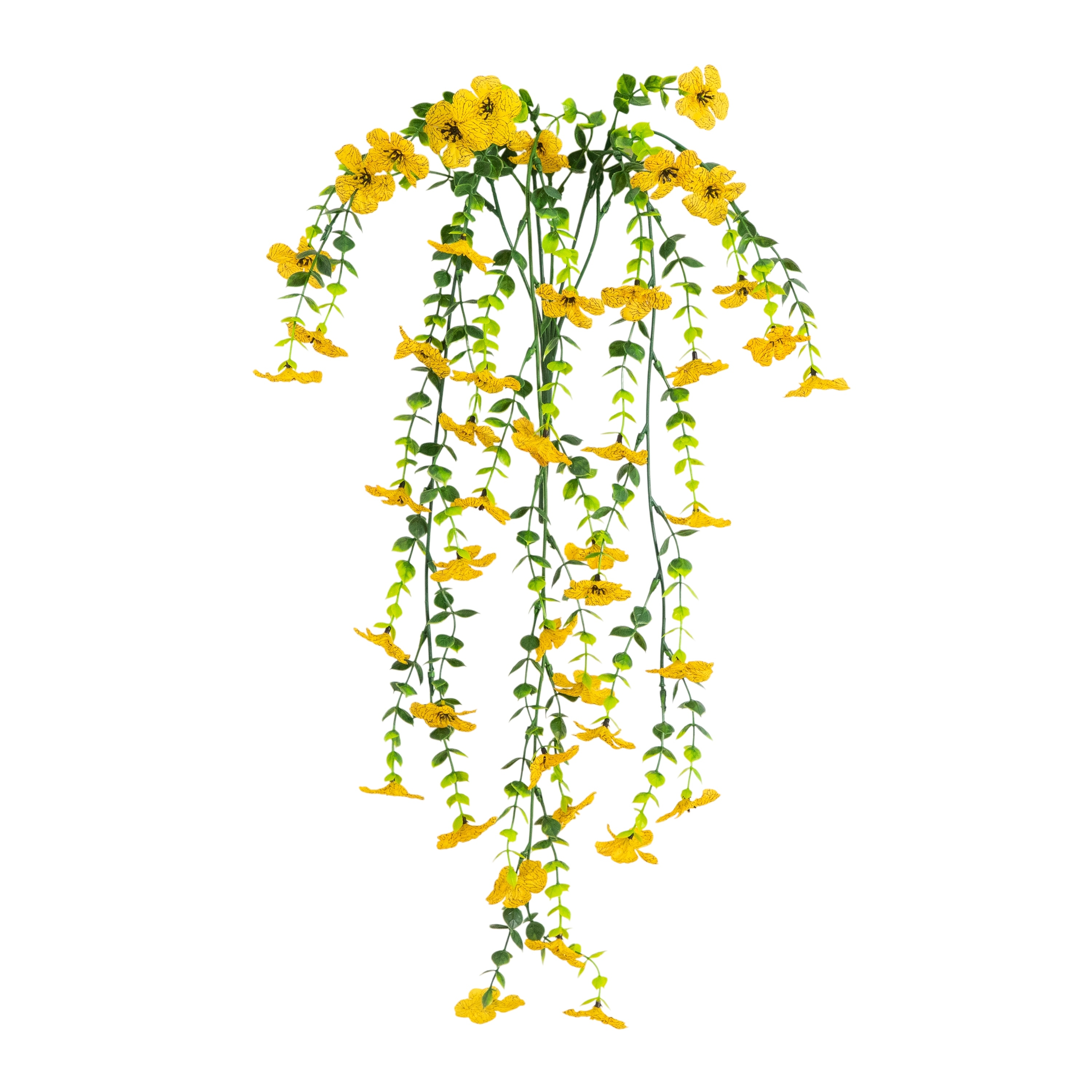 31-in UV Resistant Artificial Daisy Hanging Plant - Set of 6