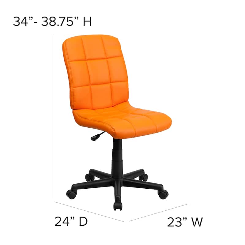 Mid-Back Quilted Vinyl Swivel Task Office Chair
