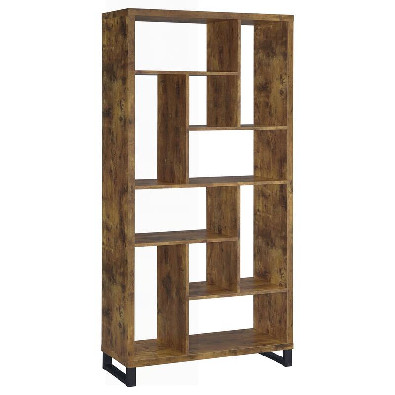 Versatile Industrial-Style Bookcase with Multiple Shelves for Home and Office