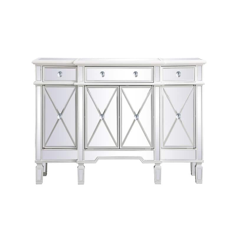Contemporary 3-drawer 4-door Mirrored Cabinet
