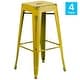 preview thumbnail 13 of 12, 4 Pack 30"H Backless Distressed Metal Indoor-Outdoor Barstool
