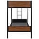 preview thumbnail 6 of 11, Twin Over Twin Metal Bunk Bed with Safety Rail and Built-in Ladder