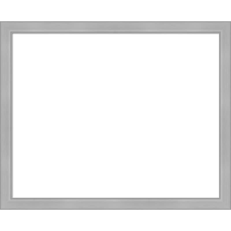 Amanti Art Vista Brushed Nickel Narrow Framed Dry Erase Magnetic Board
