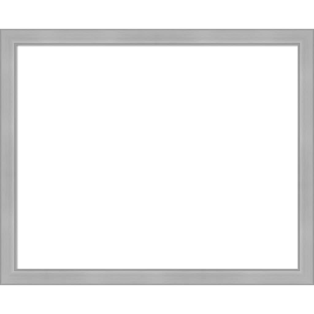 Amanti Art Vista Brushed Nickel Narrow Framed Dry Erase Magnetic Board