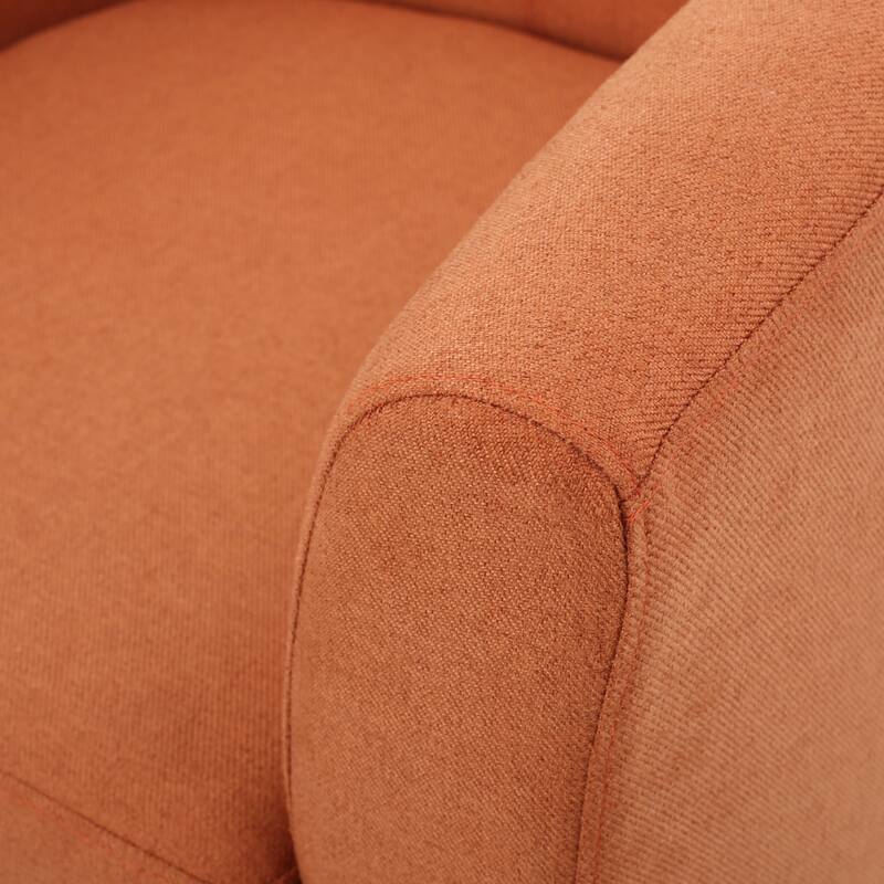 Roomfitters Modern Upholstered Club Chair with Curved Backrest, Comfortable Accent Armchair for Living Room or Office