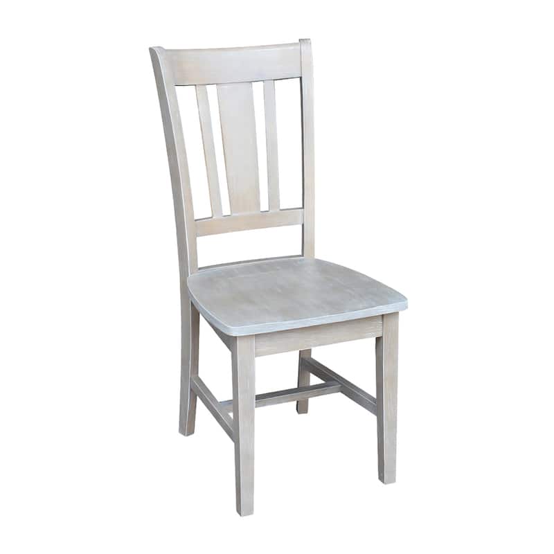 International Concepts San Remo Splatback Chair - Washed Gray Taupe