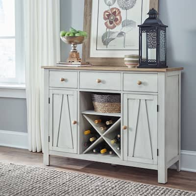 Lindsey Farm Weathered White & Sandstone Server