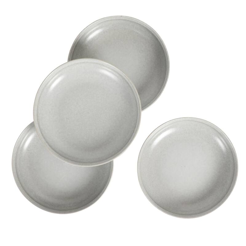 Gibson Elite Beckett 4-Piece Dinner Bowl Set - Reactive Glaze Stoneware - Shallow Pasta Bowls